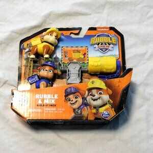 Paw Patrol Rubble & Crew Mix 2 Fig Build It Pack Playset Kinetic Sand NEW